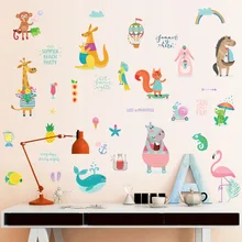 SK7148 наклейки сердечки животных детский шкаф для одежды ванная холодильник шкаф украшение подарок наклейки на стену, плакат Custo