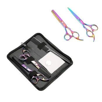 

Unique Titanium Coated Barber Salon Hair Cutting Thinning Scissors Shears Hairdressing Set Comfortable And Stylish Design Tool