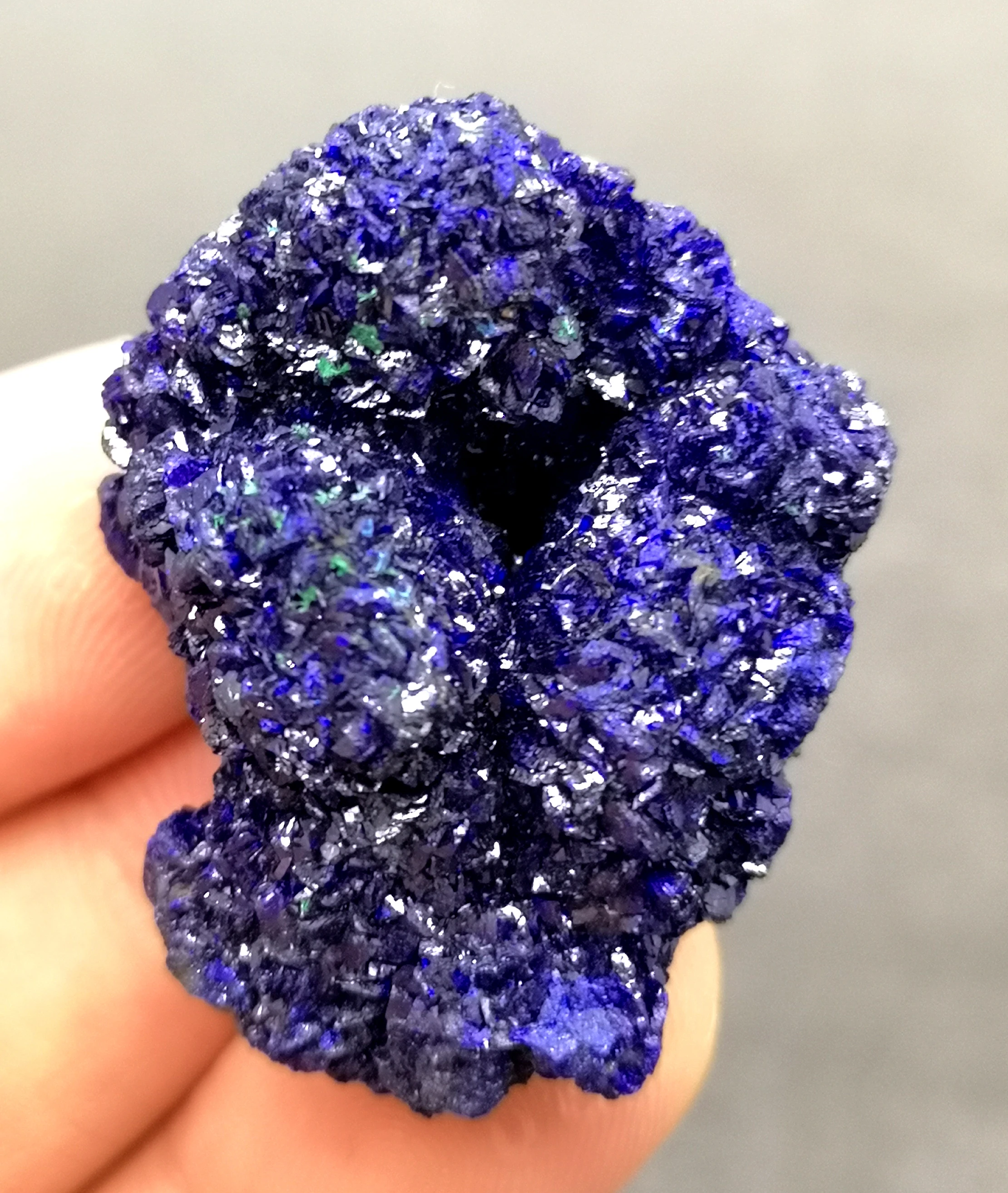 

17g Natural shiny azurite and malachite symbiotic mineral crystal specimens Stones and crystals from China