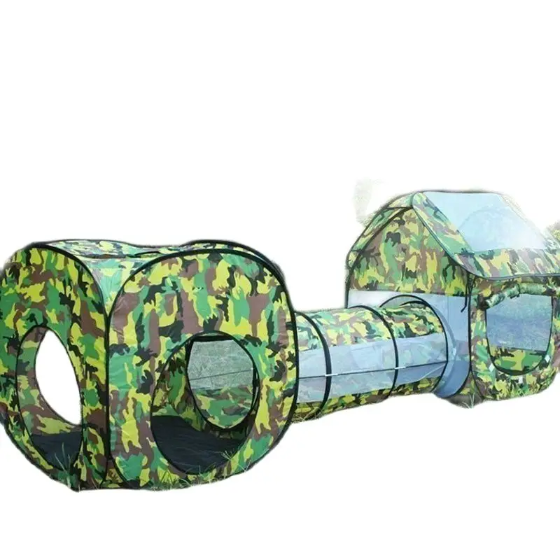 

Детский туннельный шатер, камуфляжная палатка, уличная игрушка, водонепроницаемый детский игровой домик, детская палатка, туннель, игрушки, мяч, бассейн, игрушки, подарок для мальчиков