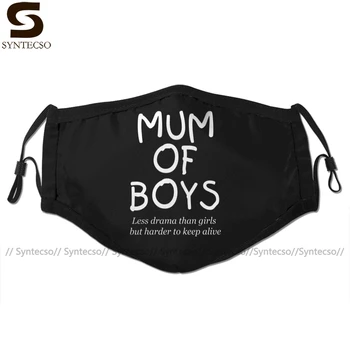 

Mom Of Boys Mouth Face Mask Mum Of Boys Facial Mask Fashion Cool with 2 Filters for Adult