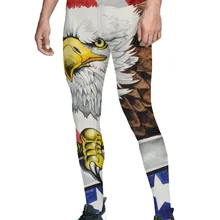 Американский флаг, Коготь Орла, изображение, брюки, мужские Леггинсы с карманами, модные, вечерние, высокая талия, полная длина, до колен, дышащие, Plu