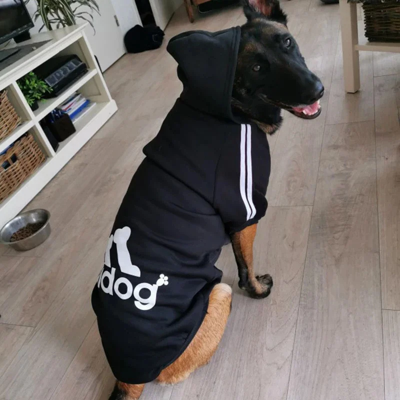 Pet Dog Clothes S-9XL Adidog for Small Medium Big Large Dogs Cotton Hooded Sweatshirt Hot Selling Warm Two-Legged Pets Jacket | Дом и сад