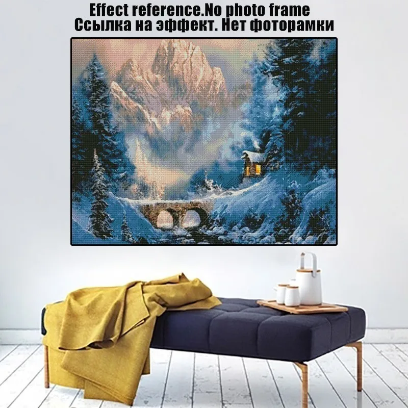 MIAODU Алмазная вышивка распродажа 5D DIY алмазная живопись Зима Полная квадратная мозаика пейзаж Картина Стразы Декор для дома