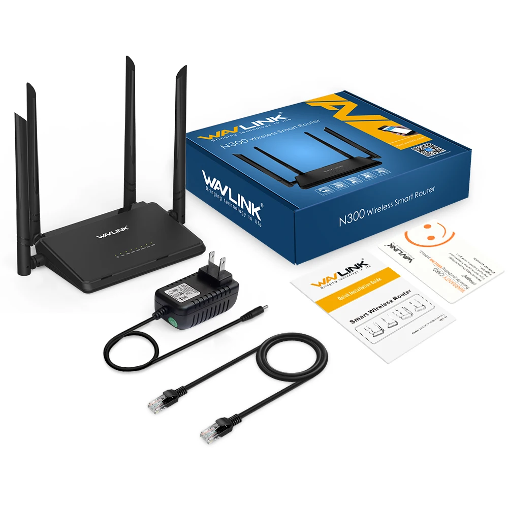 Wavlink WS-WN529R2 антенны 300 Мбит/с беспроводной маршрутизатор с 4x5dBi с высоким коэффициентом усиления антенны широкий охват простая настройка