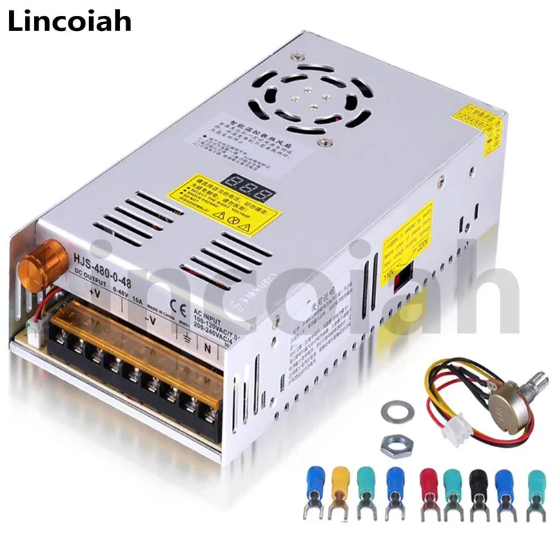 500W/480W импульсный источник Питание AC 110/220V DC/DC 0 24v 36v 48v Регулируемый стабилизатор