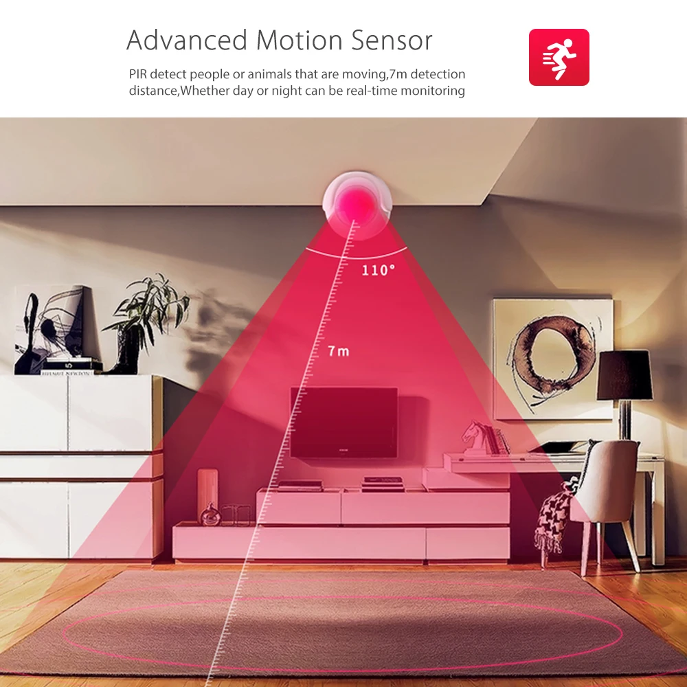 AVATTO Tuya Wifi датчик движения детектор сигнализации, PIR Motion Dectector с Умной жизнью приложение уведомления оповещения умный дом автоматизация