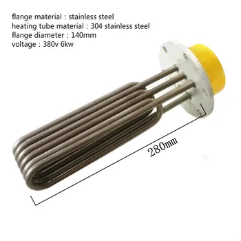 

Electric water tank heater flange heater for steam generator boiler flange immersion heater high power 380v 6kw-24kw