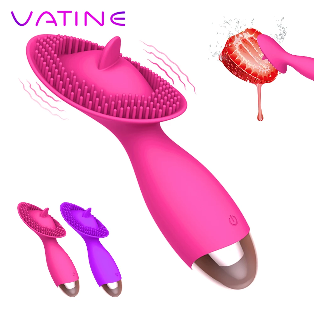 VATINE 10 Speed Erotic Powerful Nipple Oral Licking Vibrator Sex Toys for Woman Clit Massage Tongue Clitoris Stimulator | Красота и