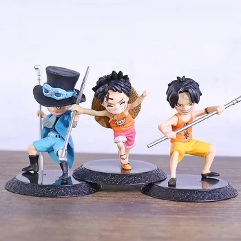 

One Piece Child Moneky D Luffy / Portgas D Ace / Sabo Mini PVC Figure Toys 3pcs/set