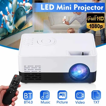 

Full HD 1080P Portable Mini LED Projector Smart Home Theater Cinema 23 Languages USB AV HDMI bluetooth Home Theater Media Player
