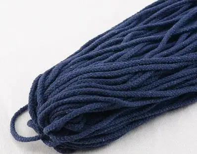 5 мм 80 м/рулон веревка из натурального хлопка ручной работы хлопковый витой шнур веревка для ручного украшения DIY макраме настенный - Цвет: 17