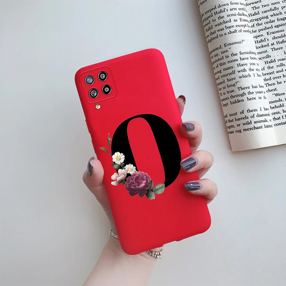 Elegant Letter Flower Soft Silicone Phone Case
