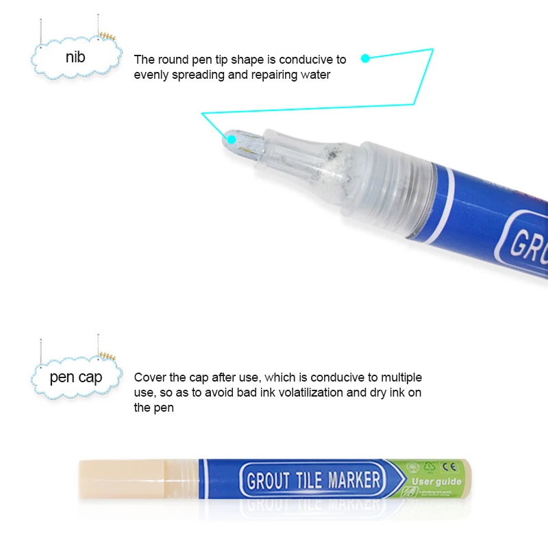 Thuis Tegel Grout Pen Waterbestendig Keuken мгновенный Тегель Reparatie Anti Schimmel Professional ELE Grijs Wit Маркер
