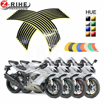 

Motorcycle Wheel Sticker Motocross Reflective Decals Rim Tape Strip For YAMAHA TMAX 500 530 XP500 XP530 TM125 XMAX 300 NINJA 650