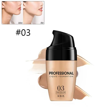 

30ml Face Foundation Cream Base Makeup Matte Finish Make Up Liquid Concealer Waterproof Brand Natural Cosmetic 3 Colors Gifts