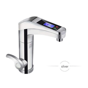 

European Standard Electric Faucet Hot and Cold Kitchen Shower Faucet Silver Gray Instant Tankless Hot Water Heater Faucet