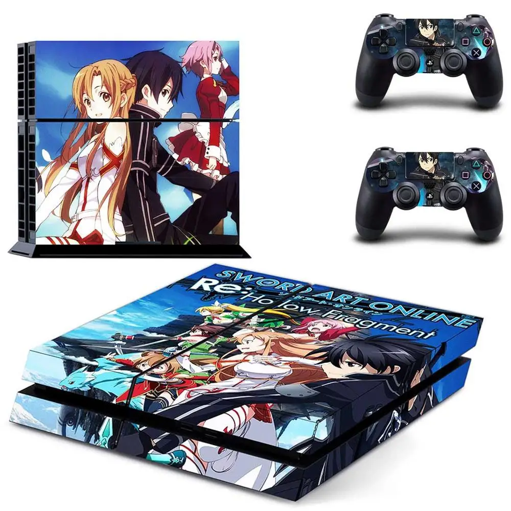 GYTM1507 PS 4 наклейка s Sword Art онлайн PS4 наклейка Play station 4 наклейки на кожу Pegatinas для консоли playstation 4 и 2 контроллера - Цвет: GYTM1507