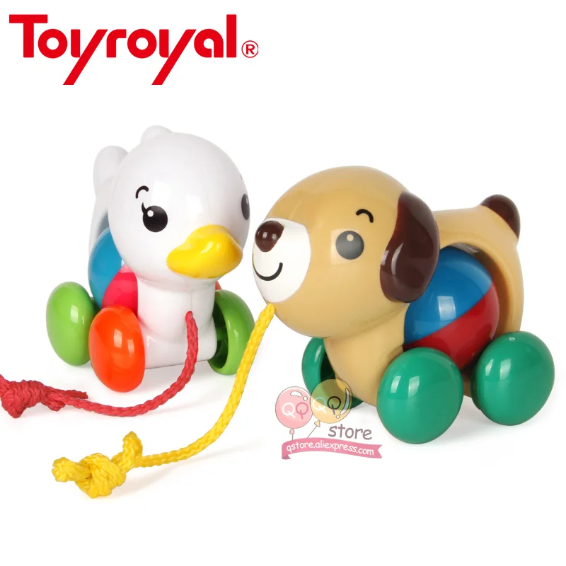 ToyRoyal Puppy утенок детская погремушка тянет вдоль классического развития лучшие развивающие игрушки для малышей 1 год Крытый Открытый