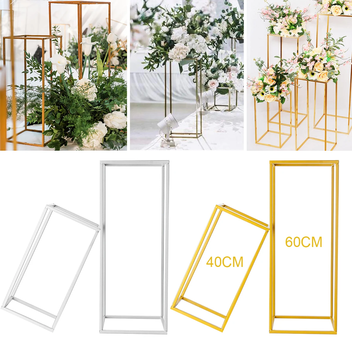 Decoration Prop Rustproof Iron Art Flower Rack Wedding Vases Column Stand Event Floor Party Holder Detachable Centerpiece flower rack display