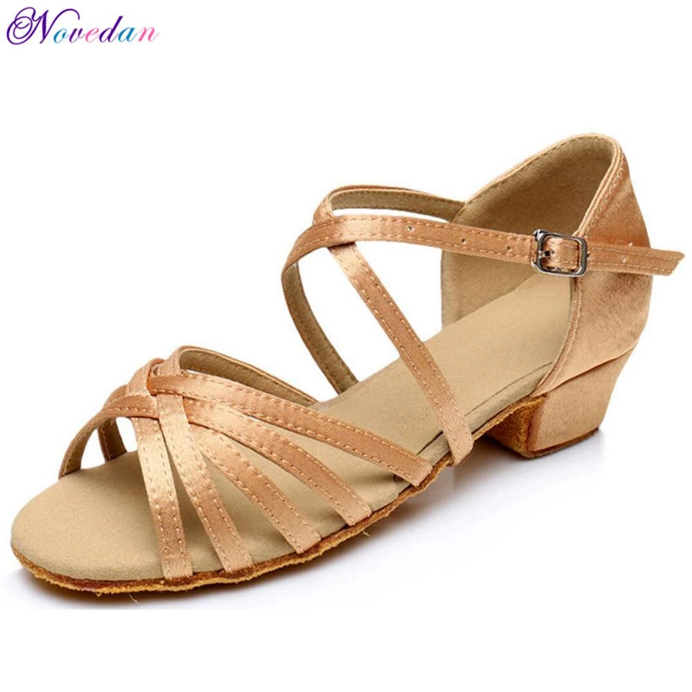 Zapatos de baile para niña y zapatos de baile Tango de salón, sandalias de Salsa de tacón bajo, venta al por mayor|Calzado de baile| - AliExpress