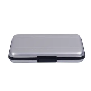 Funda de aluminio negra para tarjeta de memoria SD, Protector portátil de alta calidad para tarjeta de memoria micro SD, Protector de soporte