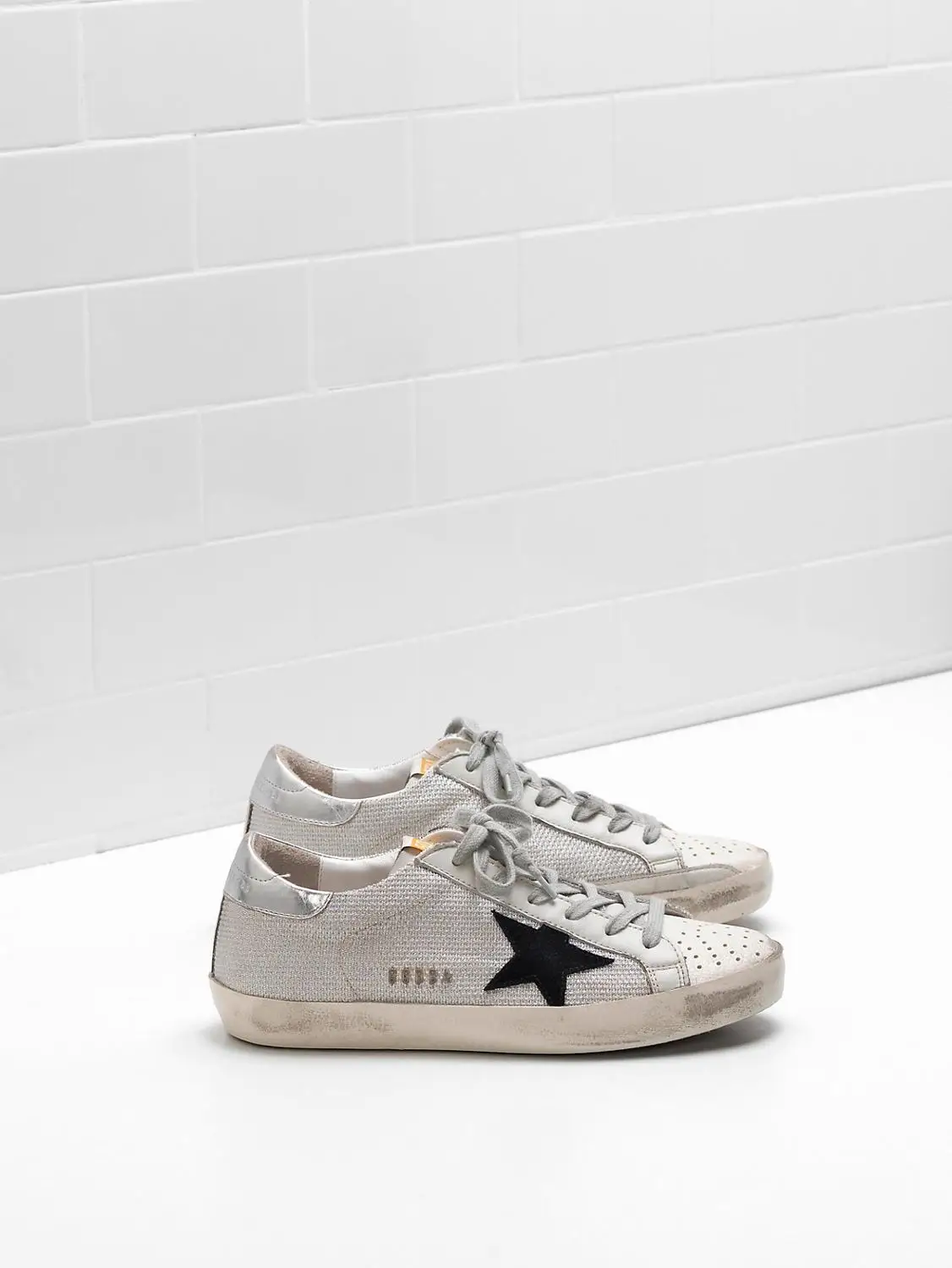 

SUPERSTAR Sneakers G31WS590.C39 Upper In Technical Mesh With Lurex Suede Star Heel Tab In Laminated