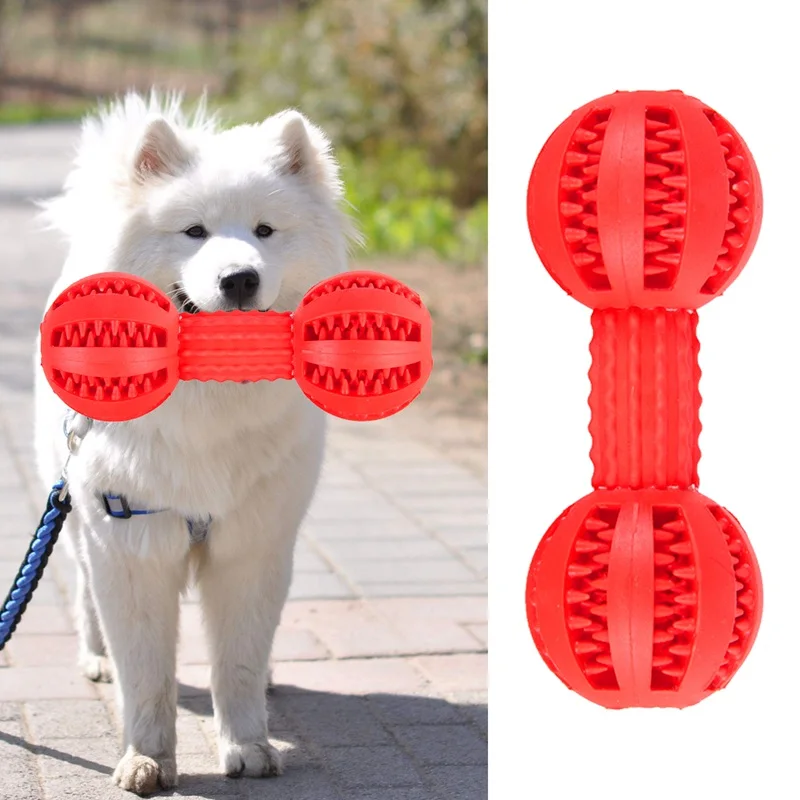 Pet Dog жевательные игрушки Резиновая кость гантели для укуса щенка коренной чистый