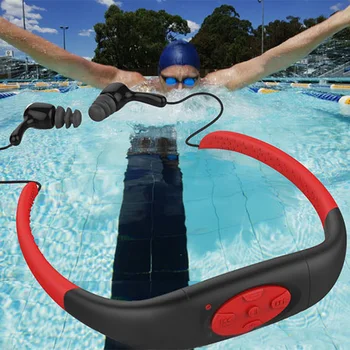 

High Quality Swimming Surfing Diving Sport Headset Bluetooth Waterproof FM Radio MP3 Player 8GB Memory Storage