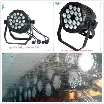 

E-4pcs Christmas dj light 18x15w Led par light IP65 rgbwa 5in1 led par stage wedding outdoor light