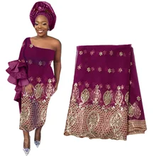 Роскошные золотые блестки африканская вуаль кружевная ткань ФРАНЦУЗСКИЙ тюль кружево для свадебной вечеринки вышивка нигерийские кружева сеточка ткань