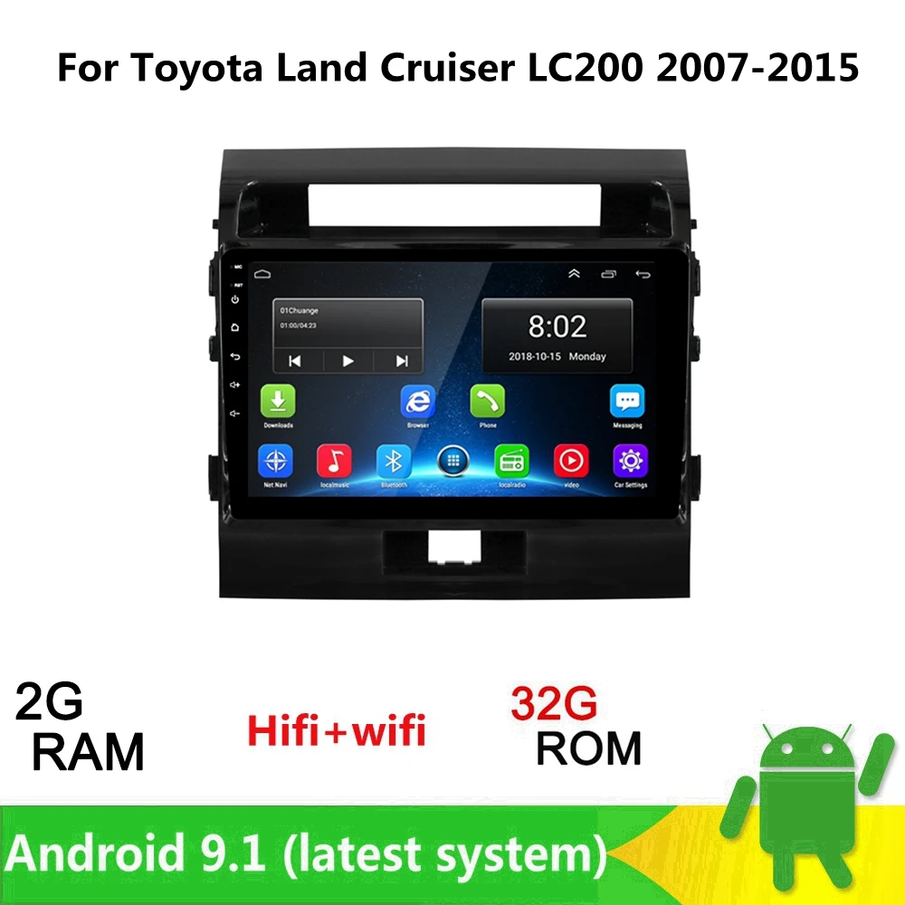 Для Toyota land cruiser LC200 10,2 дюймов Автомобильный dvd-плеер gps навигация головное устройство Радио стерео