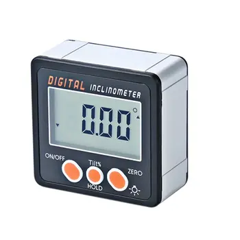 

3 keys digital inclinometer Portable format Built-in bottom surface magnet large LCD screen measuring 1 pcs