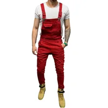 Monos vaqueros para hombre, Peto con pechera, pantalones Cargo de trabajo, pantalón de talla grande, pantalones informales para motociclista