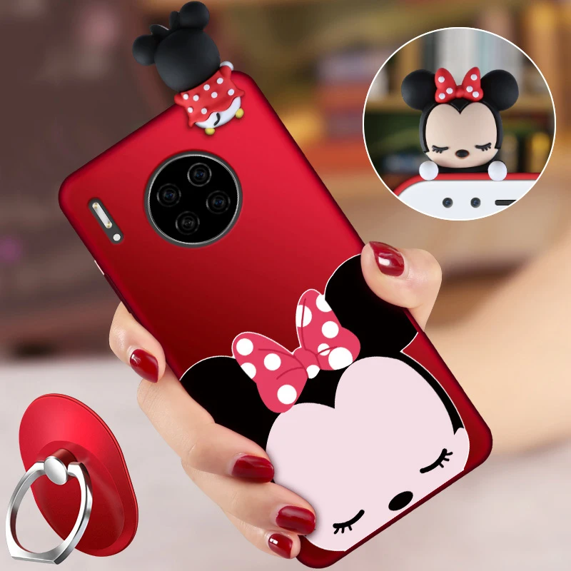 Для huawei mate 30 Чехол Hengneker мультфильм 3D Милый Минни Маус Полный протектор Мягкий