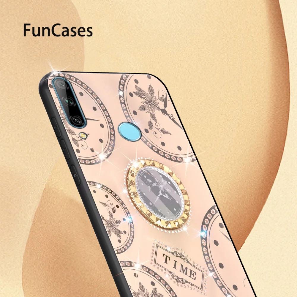 Sakura Emas TPU untuk Huawei Honor V30 Pro Ponsel Kasus Huawei P30 Lite Bermain 4T P40 Pro Plus 7C 7X P20 2019 4 3 Menikmati 8