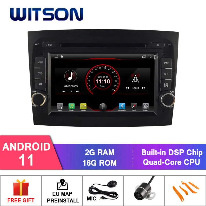 Автомагнитола WITSON на Android 11 2 + 16 ГБ для FIAT DOBLO 2016 | Автомобили и мотоциклы