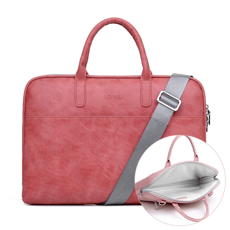 Модный Pu водонепроницаемый устойчивый к царапинам портфель для ноутбука 13 14 15,6 17 дюймов Сумка для ноутбука сумка для переноски Чехол для женщин и мужчин - Цвет: red-I