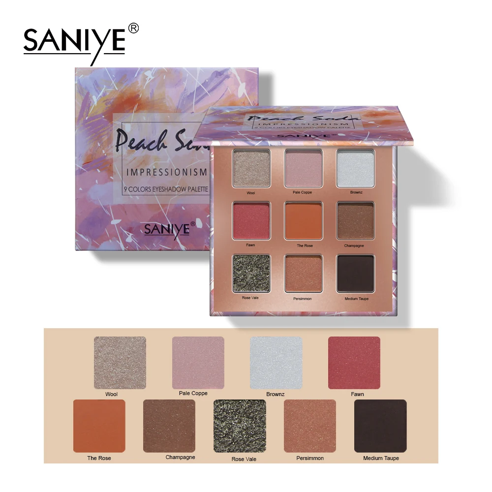 SANIYE Beauty палитра теней для век 9 цветов мерцающие пигментированные тени Палитра