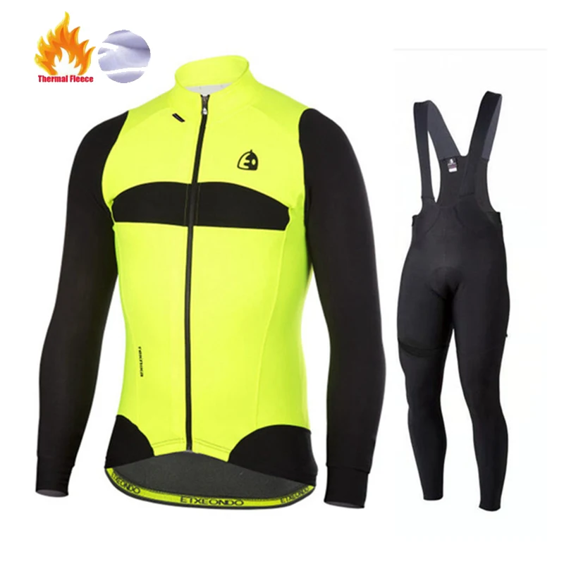 Etxeondo, длинный рукав, Джерси для велоспорта, одежда для горного велосипеда, Зимняя Теплая Флисовая одежда, велерклединг, комплекты для зимы - Color: fleece set 12