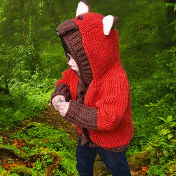 

0-3T Toddler Kid baby Girl Clothes Autumn Winter Warm Knitted Sweater Long Sleeve Hooded Cardigan Sweater Knitwear Cute Outfit