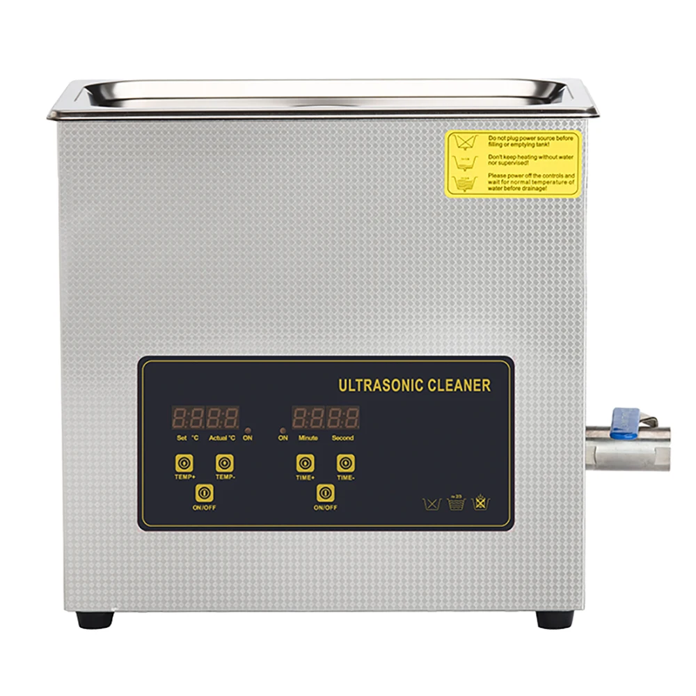 6L 180W Knob Ultrasonic Cleaner Ultrasound Bath Coins Gold Sliver