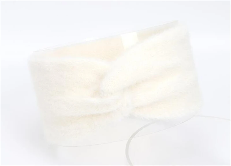 1 шт. мягкий теплый зимний осенний модный головной убор для женщин и девушек, аксессуары для волос, эластичная повязка на голову, повязка на волосы "тюрбан" - Цвет: White
