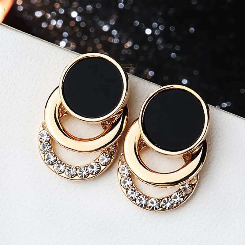 Personality Geometric Compact And Simple Clip on Earrings Rhinestones Women's Gift Earrings Jewelry ear clip earrings clip earrings ear clip ear accessories