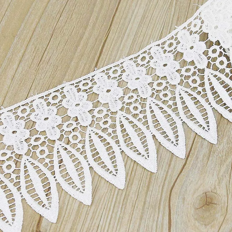 

(1 meter) 100mm White Silk Net Lace Fabric Ribbons Trim DIY Sewing Handmade Craft Materials