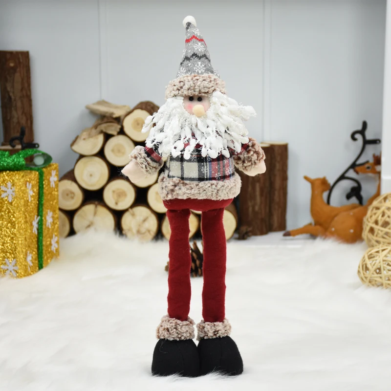 Santa Claus Рождественский кукольный орнамент, Рождественские елочные украшения, Санта-Клаус, снеговик, куклы, adornos de navidad, Новогодние декорации, navidad - Цвет: Santa Claus
