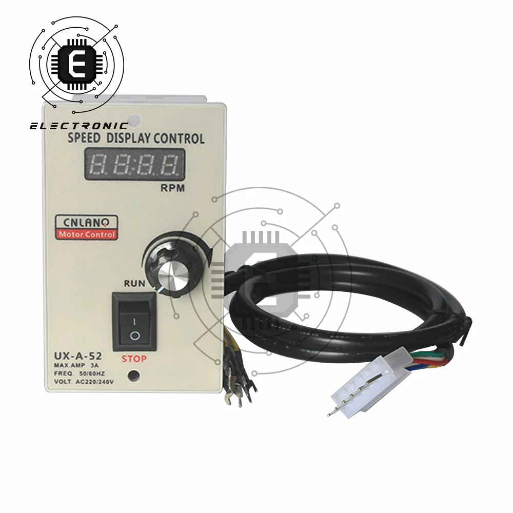 Digital Speed Display Control 400W AC220V Motor Speed Governor UX 52 Regulator Controller Forward & Backward 50/60hz 90-1400 RPM