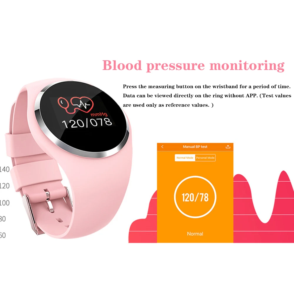 

Q1 Color LCD Screen Smart Wristband Blood Pressure Heart Rate Monitor women smart band Fitness Tracker Smart For IOS Android