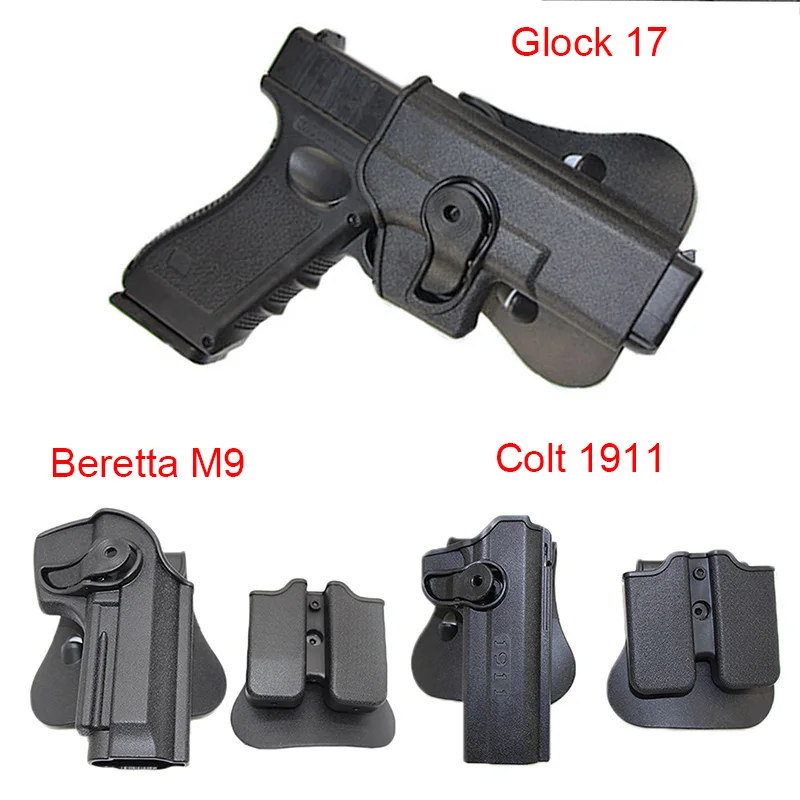 Тактический IMI пистолет кобура для Glock 17 19/Beretta M9/Кольт 1911 боевой кобура для страйкбола охотничий пистолет сумка-чехол для ружья с зажимом