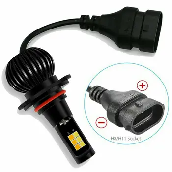 

H8 H11 Car Lights 3030 LED Bulbs White Amber 12V Conversion High Power